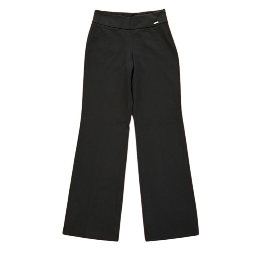 TAHARI Black Stretch Wide Leg Pant